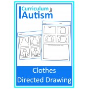 Clothes Directed Drawing Worksheets  for Fine Motor Skills